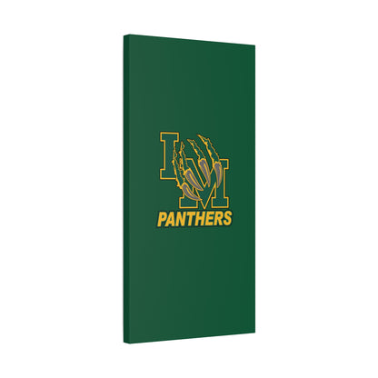 Panthers Logo Matte Stretched Canvas — Green & Gold Game Day Wall Art