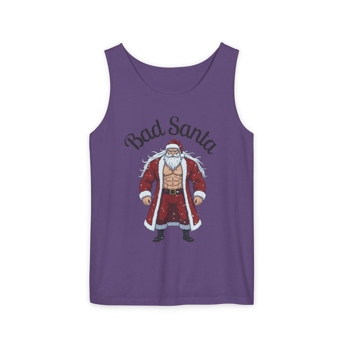 Bad Santa Workout Tank Top — Funny Christmas Gym Tank for Holiday Fitness