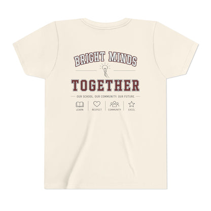 Bright Acres Bright Minds Together Youth Tee — Natural, back