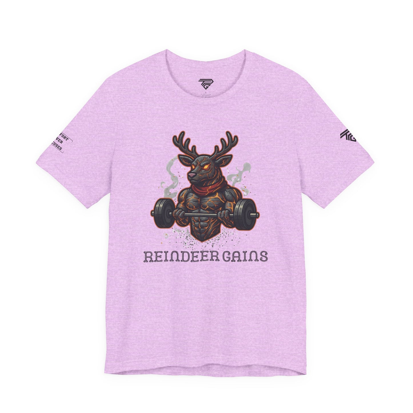 Reindeer Gains Gym T‑Shirt — Funny Christmas Workout Tee