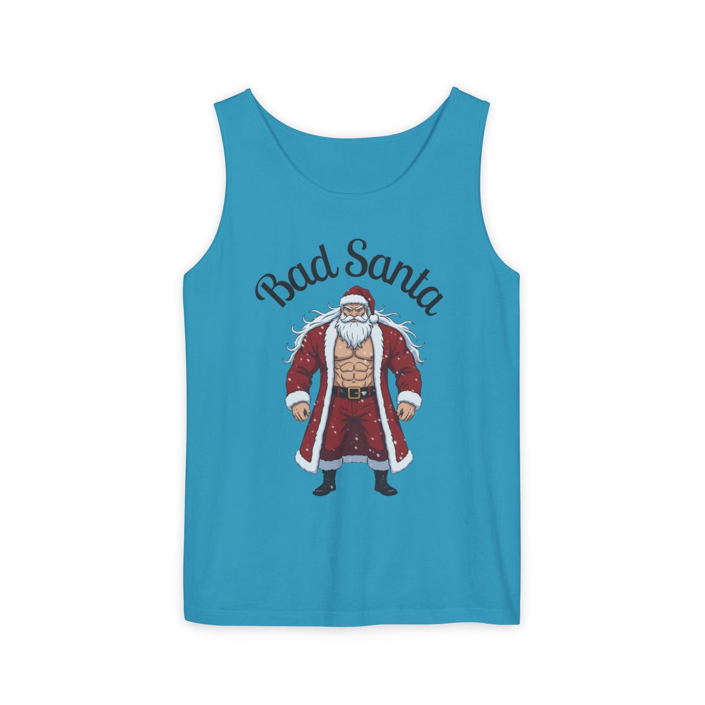 Bad Santa Workout Tank Top — Funny Christmas Gym Tank for Holiday Fitness