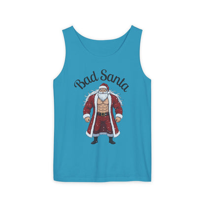 Bad Santa Workout Tank Top — Funny Christmas Gym Tank for Holiday Fitness