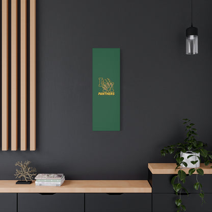 Panthers Logo Matte Stretched Canvas — Green & Gold Game Day Wall Art
