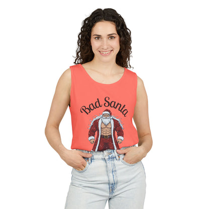 Bad Santa Workout Tank Top — Funny Christmas Gym Tank for Holiday Fitness