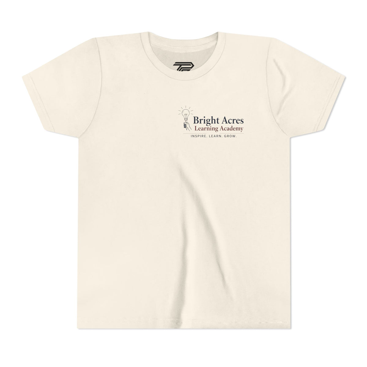 Bright Acres Bright Minds Together Youth Tee — Natural, front