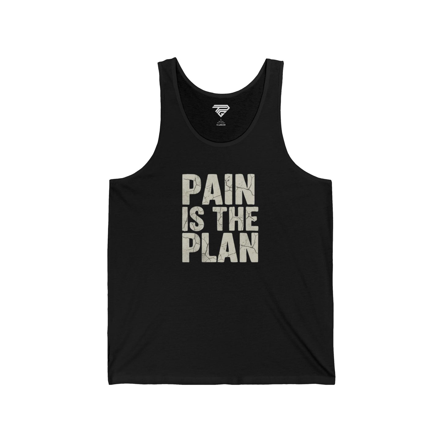 Pain Is The Plan Tank Top — Motivational Fitness Workout Jersey Tank