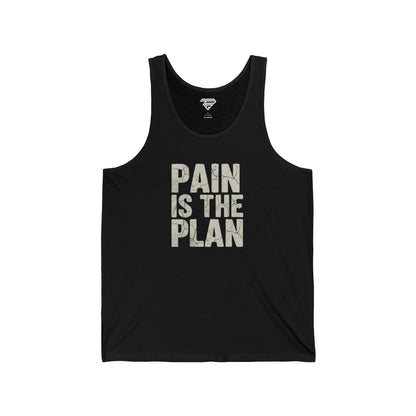 Pain Is The Plan Tank Top — Motivational Fitness Workout Jersey Tank