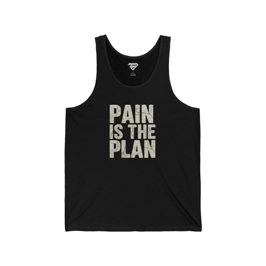 Pain Is The Plan Tank Top — Motivational Fitness Workout Jersey Tank
