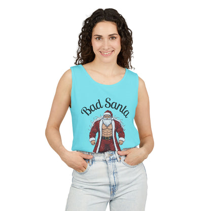 Bad Santa Workout Tank Top — Funny Christmas Gym Tank for Holiday Fitness