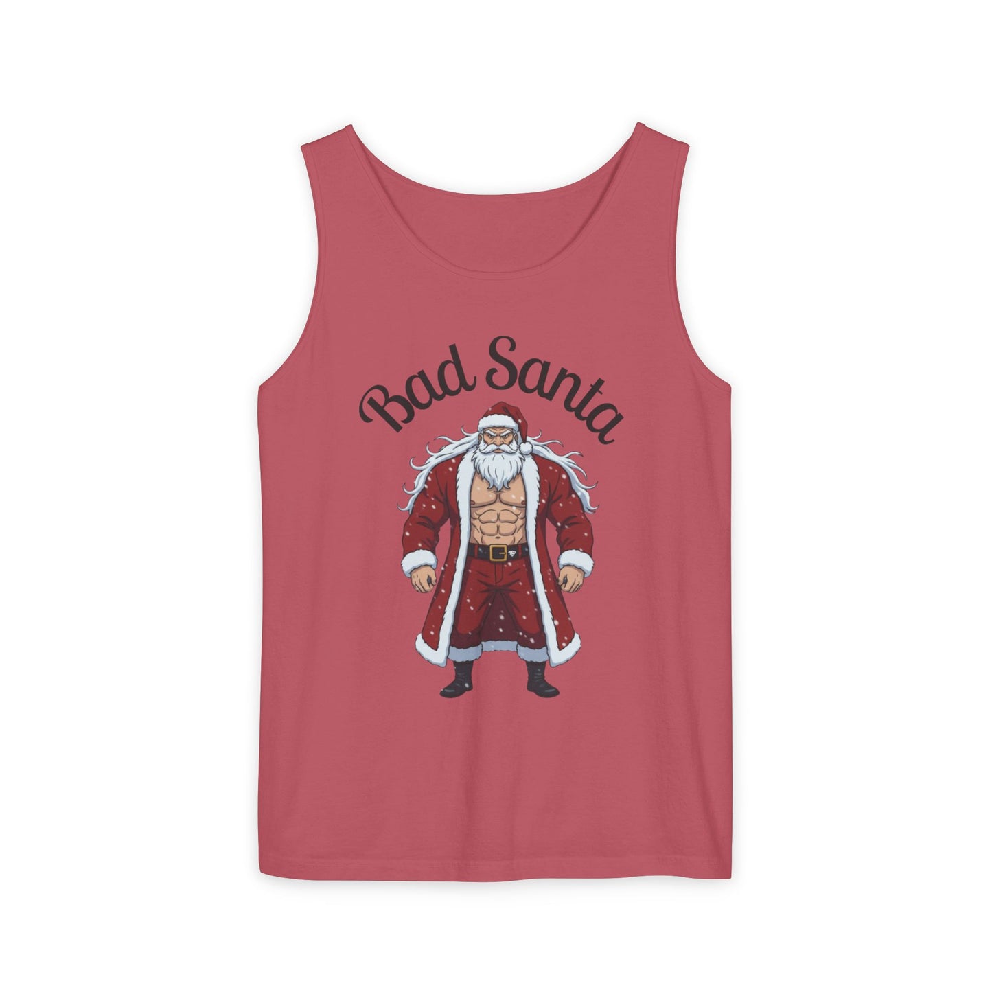 Bad Santa Workout Tank Top — Funny Christmas Gym Tank for Holiday Fitness
