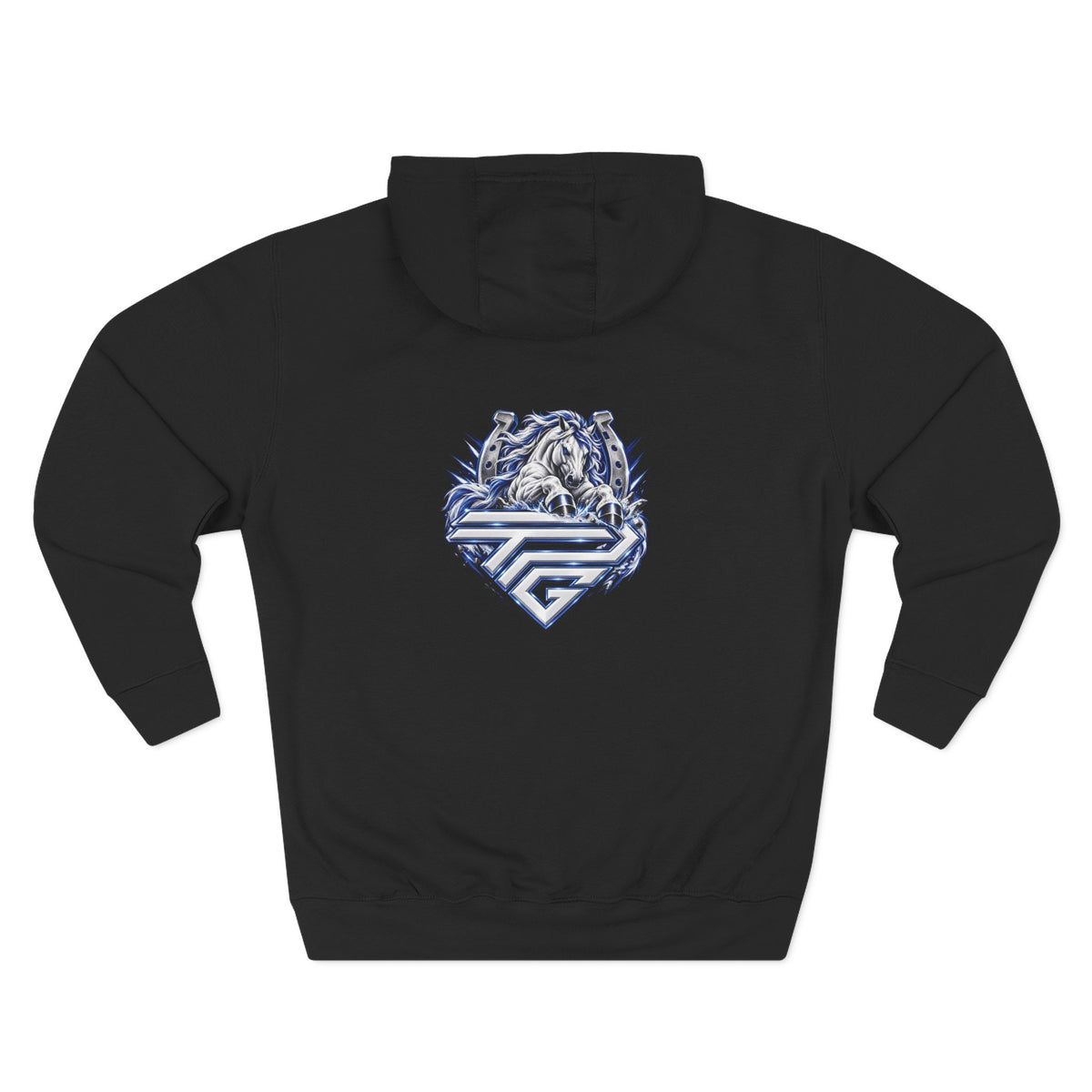 Blue Horseshoe 28 Football Hoodie