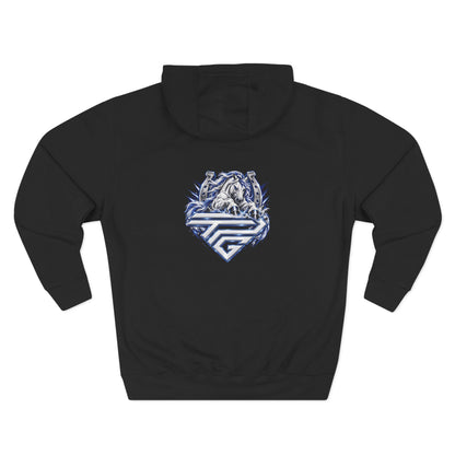 Blue Horseshoe 28 Football Hoodie
