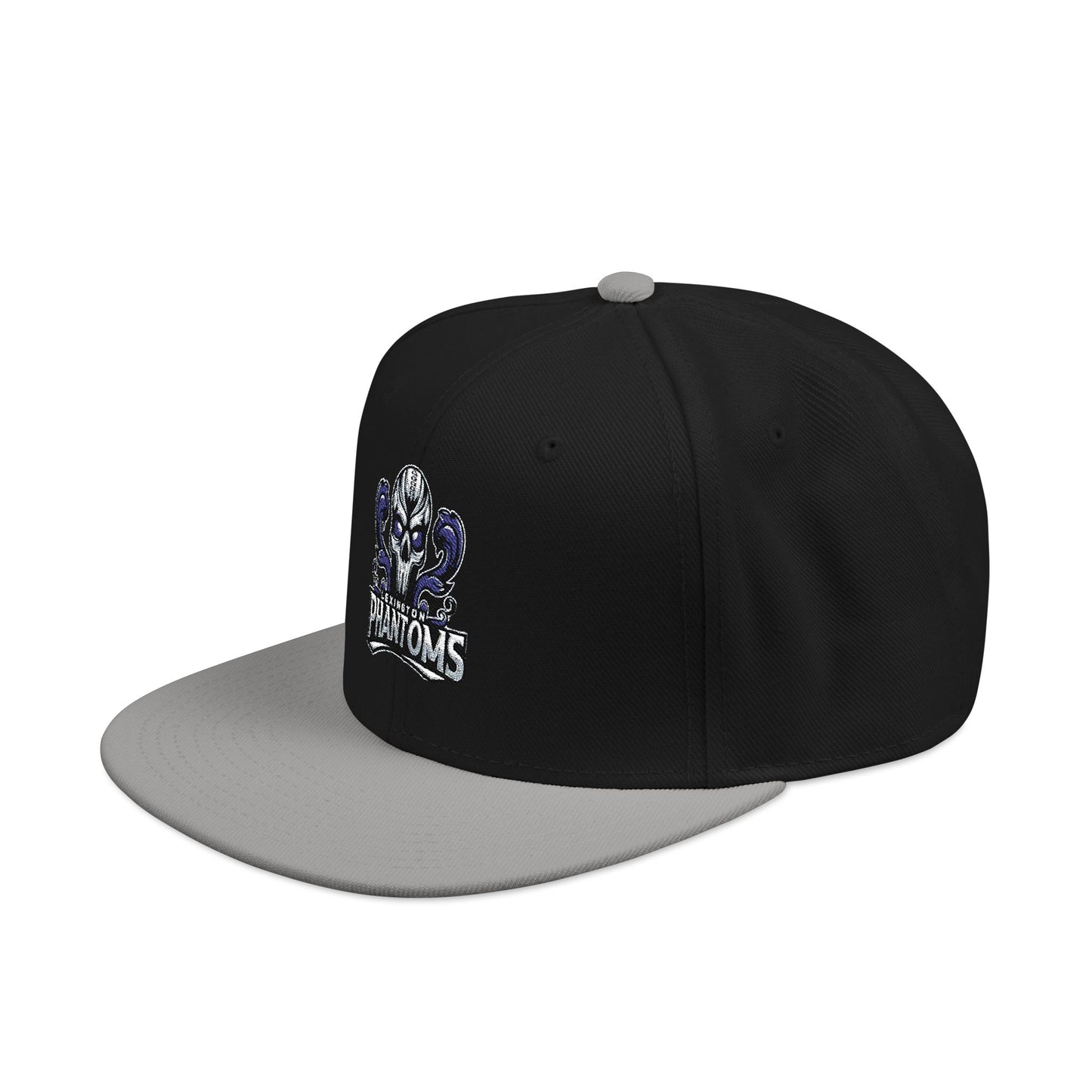 Embroidered Flat Bill Crown Snapback Hat