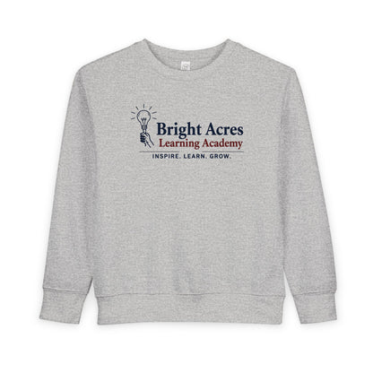Bright Acres Learning Academy Toddler Sweatshirt — Inspire Learn Grow Logo Crew