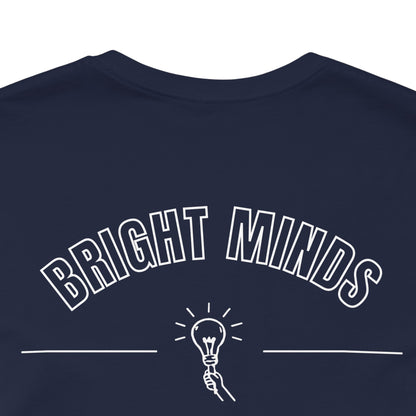 Bright Acres Bright Minds Together Adult Tee — Navy, back design detail