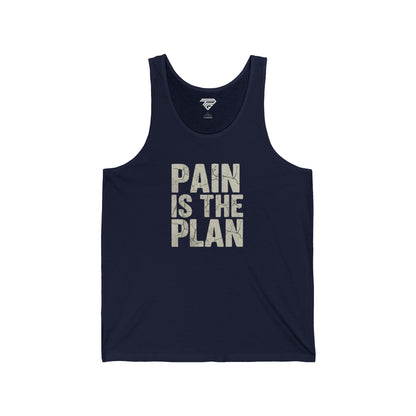 Pain Is The Plan Tank Top — Motivational Fitness Workout Jersey Tank