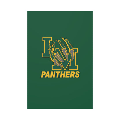 Panthers Logo Matte Stretched Canvas — Green & Gold Game Day Wall Art