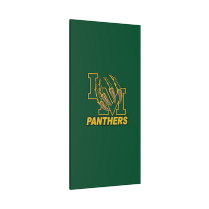 Panthers Logo Matte Stretched Canvas — Green & Gold Game Day Wall Art