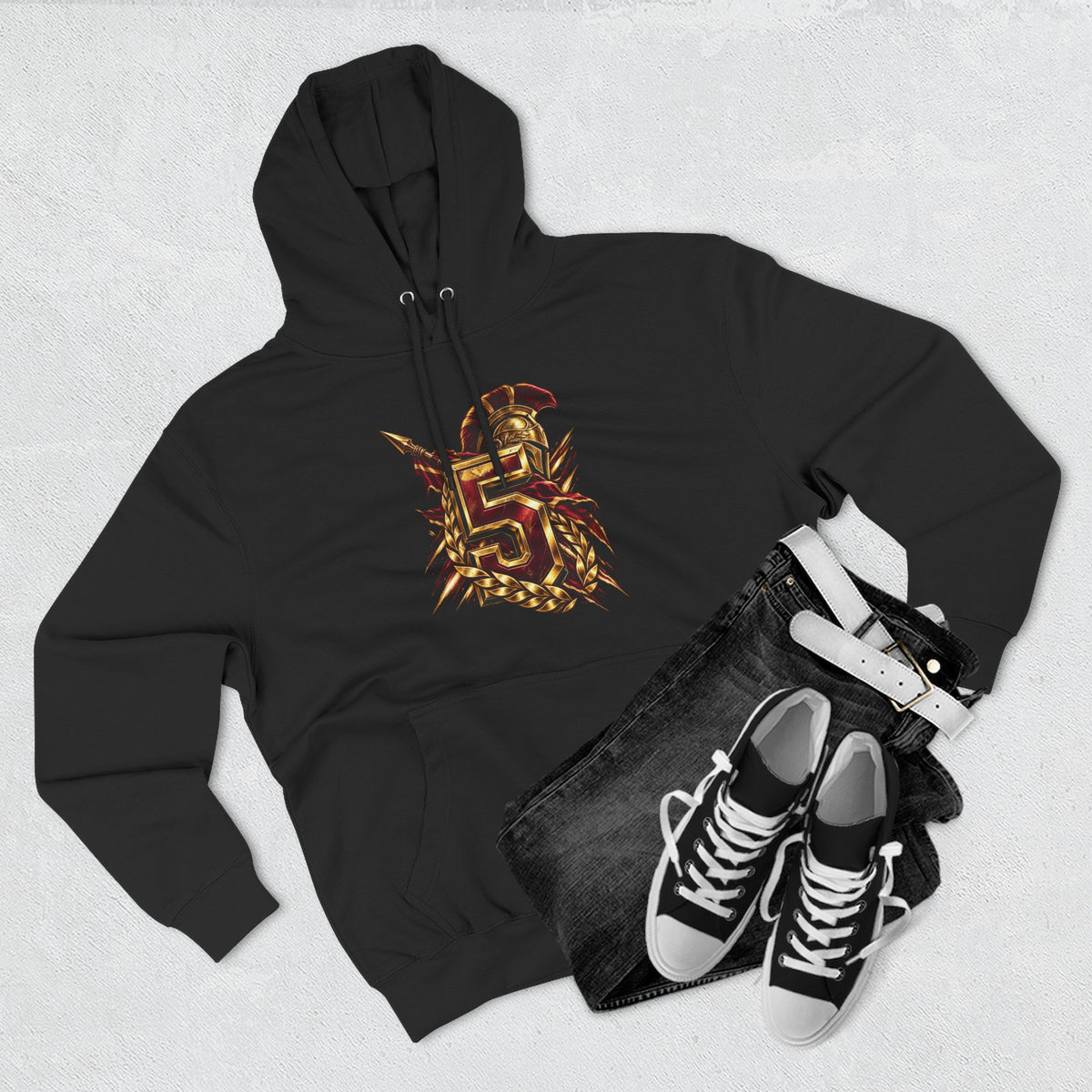 Burgundy Legion 5 Football Hoodie