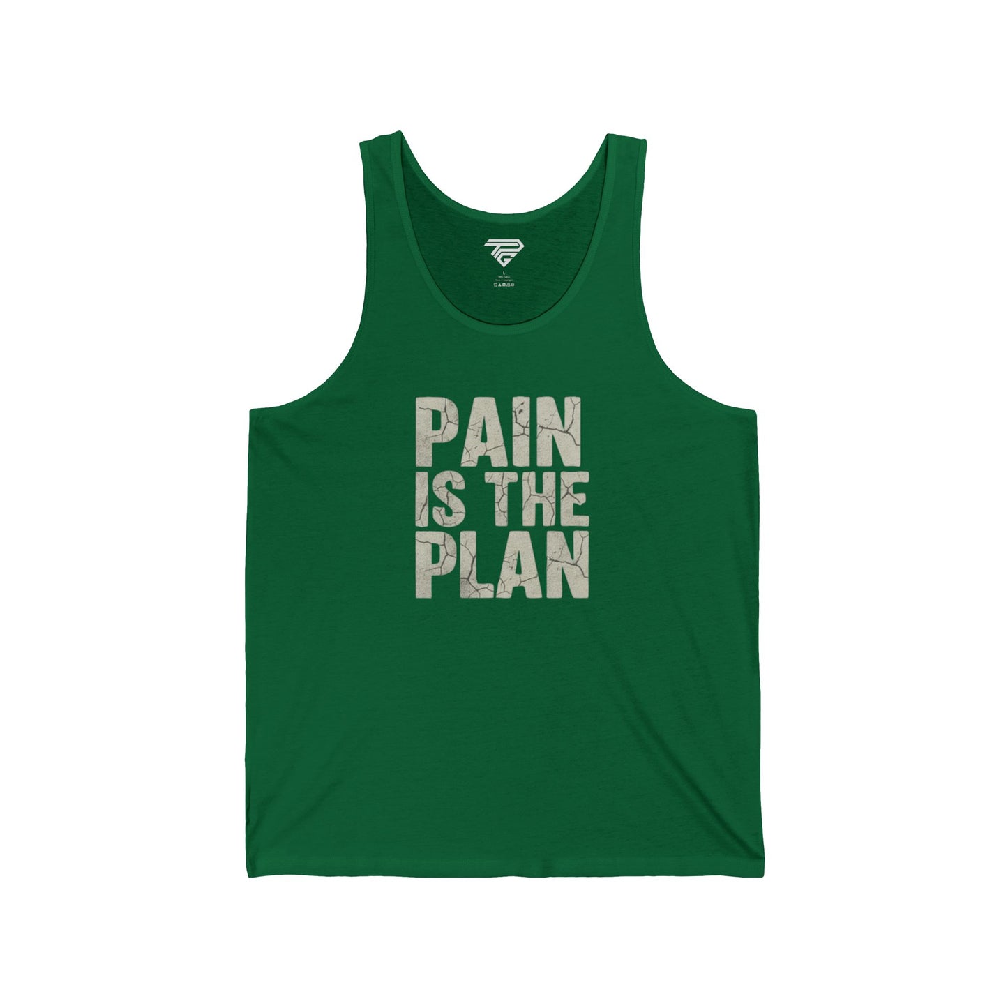 Pain Is The Plan Tank Top — Motivational Fitness Workout Jersey Tank