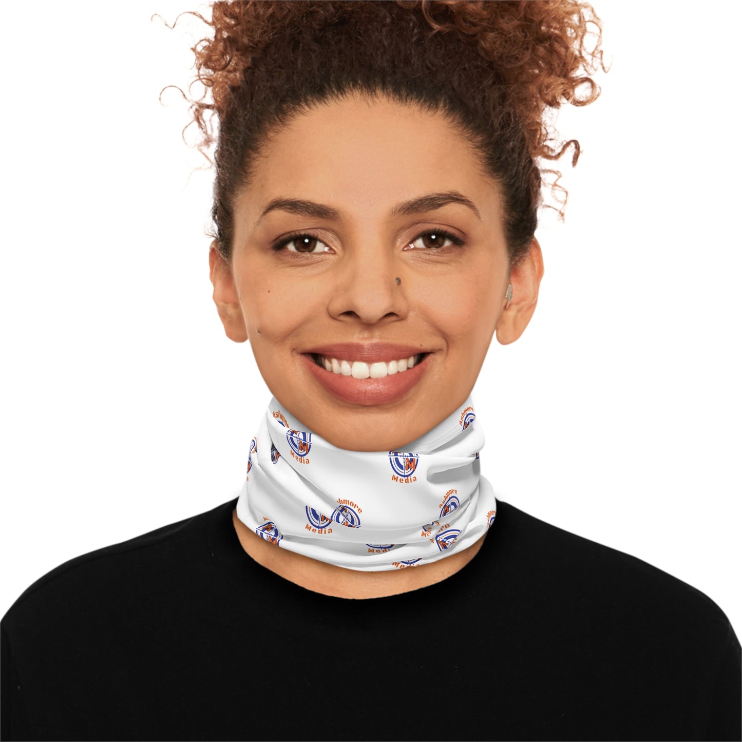 Ashmore Media White Logo Neck Gaiter