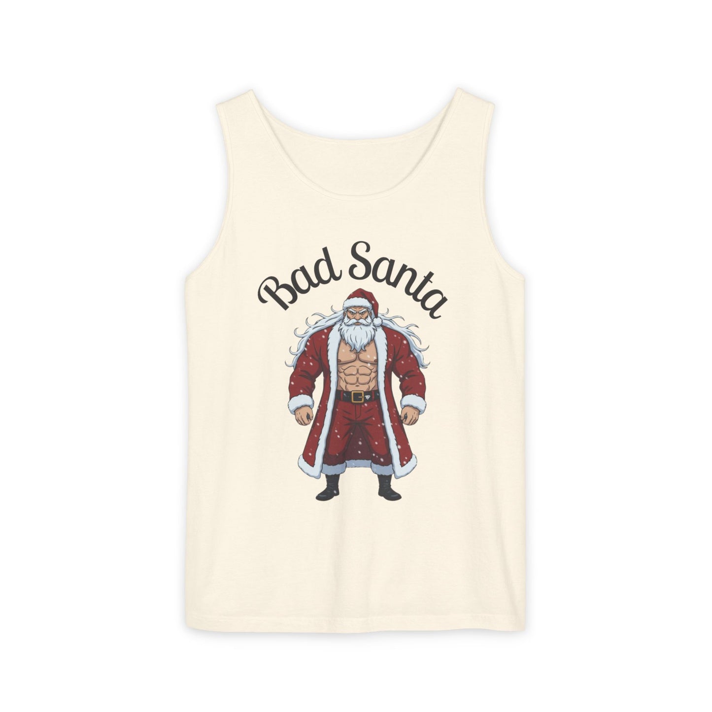 Bad Santa Workout Tank Top — Funny Christmas Gym Tank for Holiday Fitness