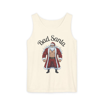 Bad Santa Workout Tank Top — Funny Christmas Gym Tank for Holiday Fitness