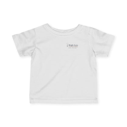 Bright Acres Small Beginnings Infant Tee — White, front