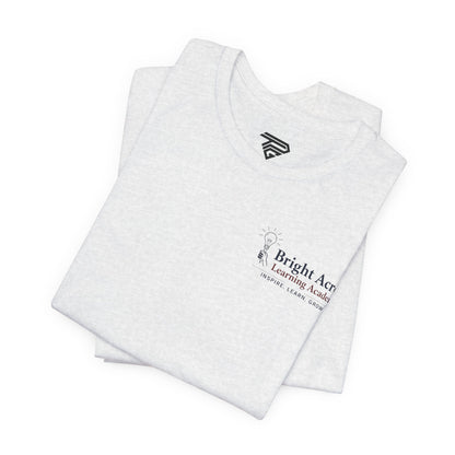 Bright Acres Collegiate Adult Tee — Ash, folded