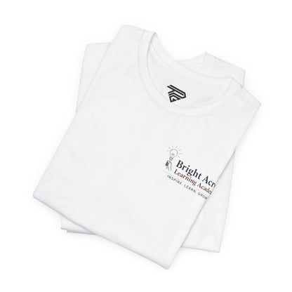Bright Acres Collegiate Adult Tee — White, folded