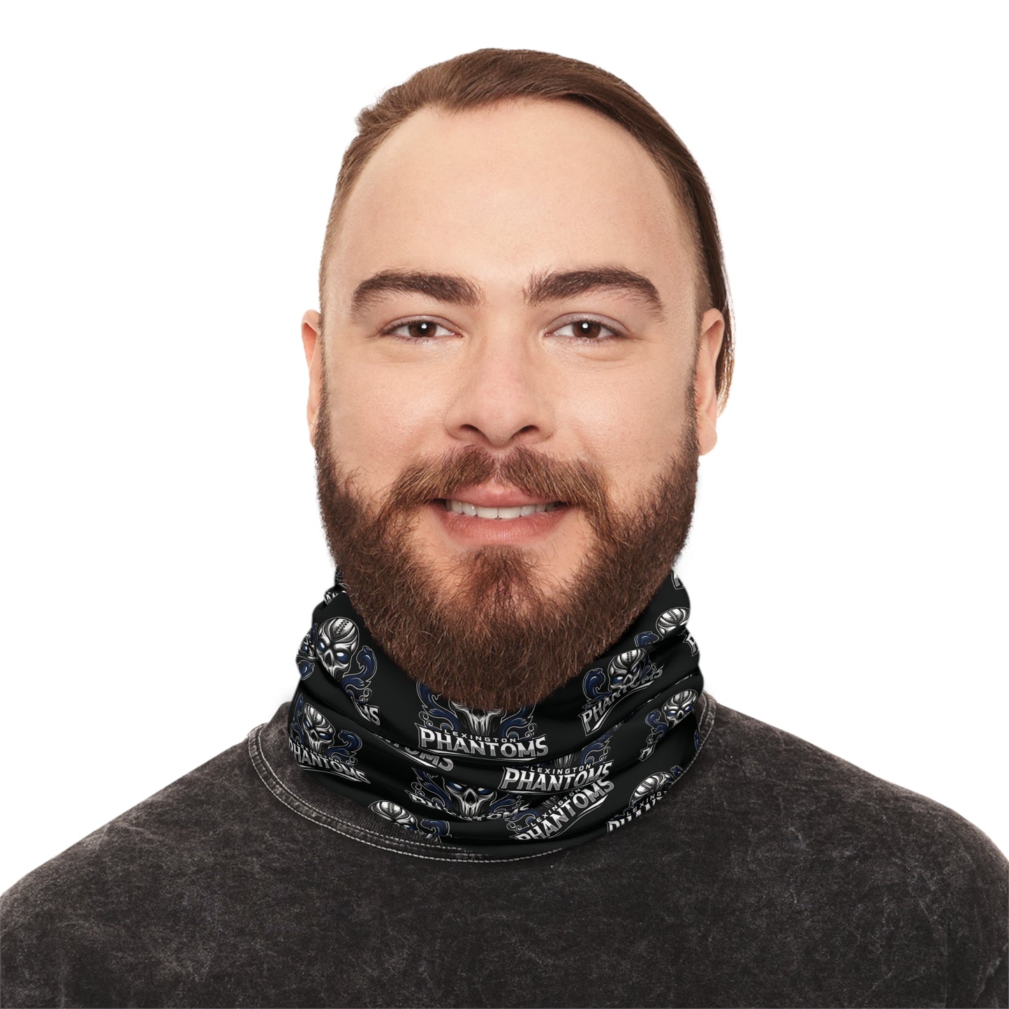 Phantoms Black Logo Neck Gaiter
