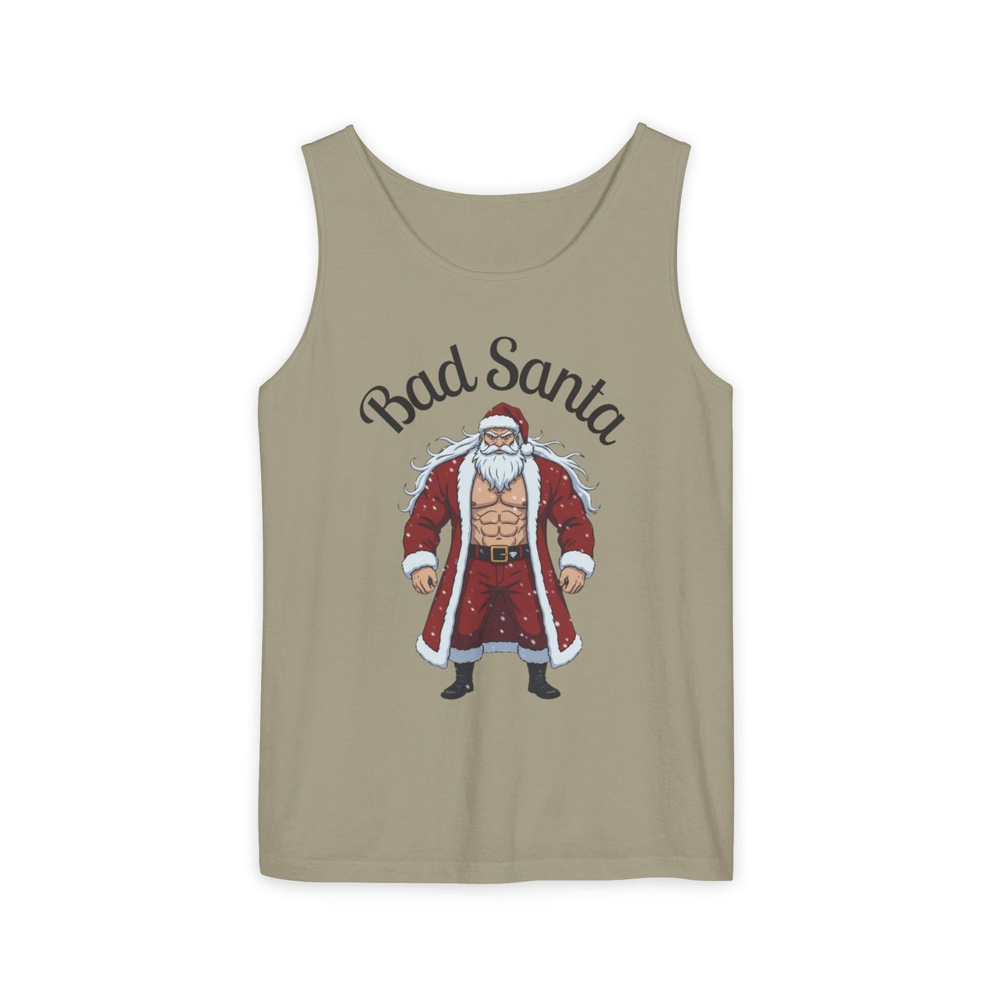 Bad Santa Workout Tank Top — Funny Christmas Gym Tank for Holiday Fitness