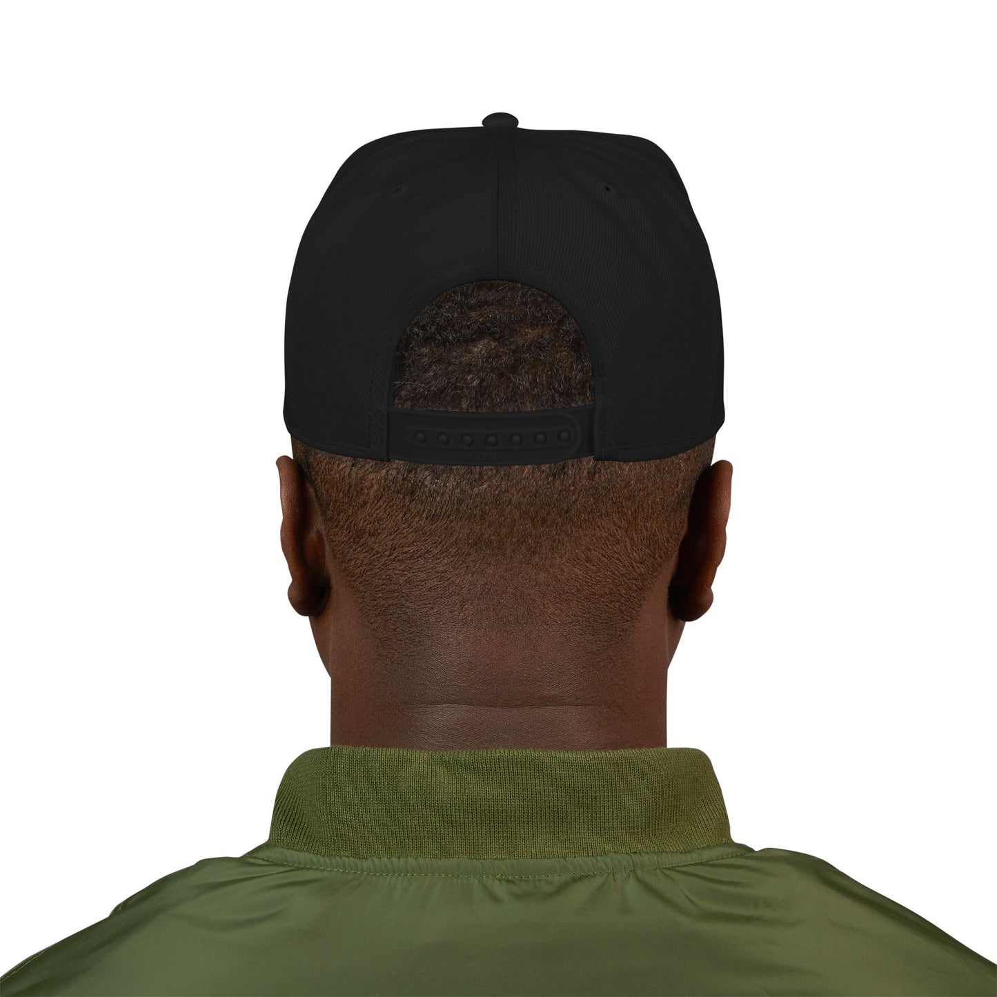 Embroidered Flat Bill Crown Snapback Hat