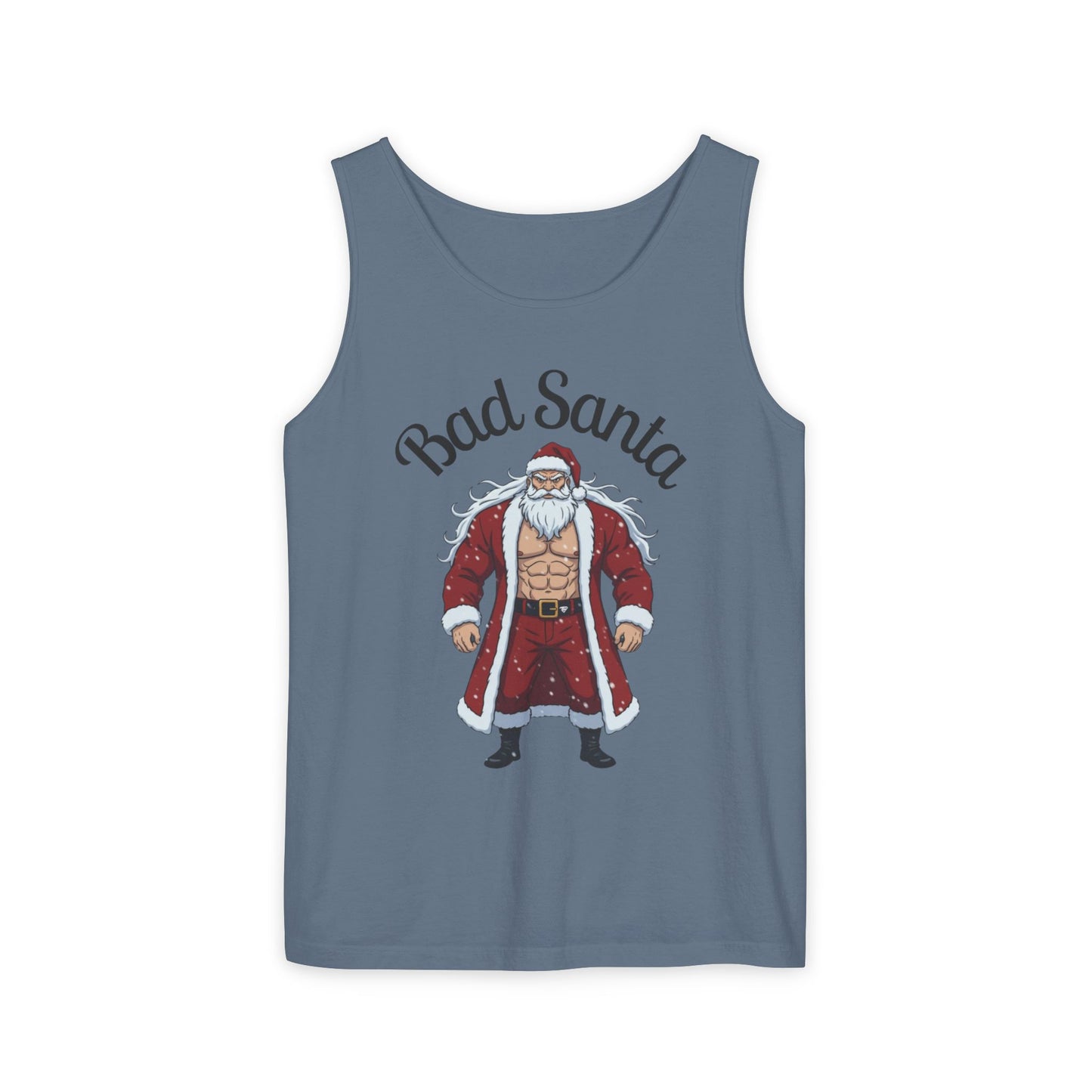 Bad Santa Workout Tank Top — Funny Christmas Gym Tank for Holiday Fitness
