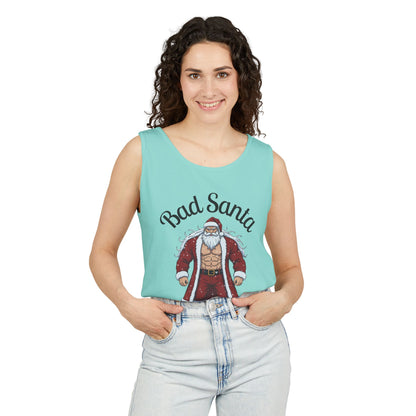 Bad Santa Workout Tank Top — Funny Christmas Gym Tank for Holiday Fitness