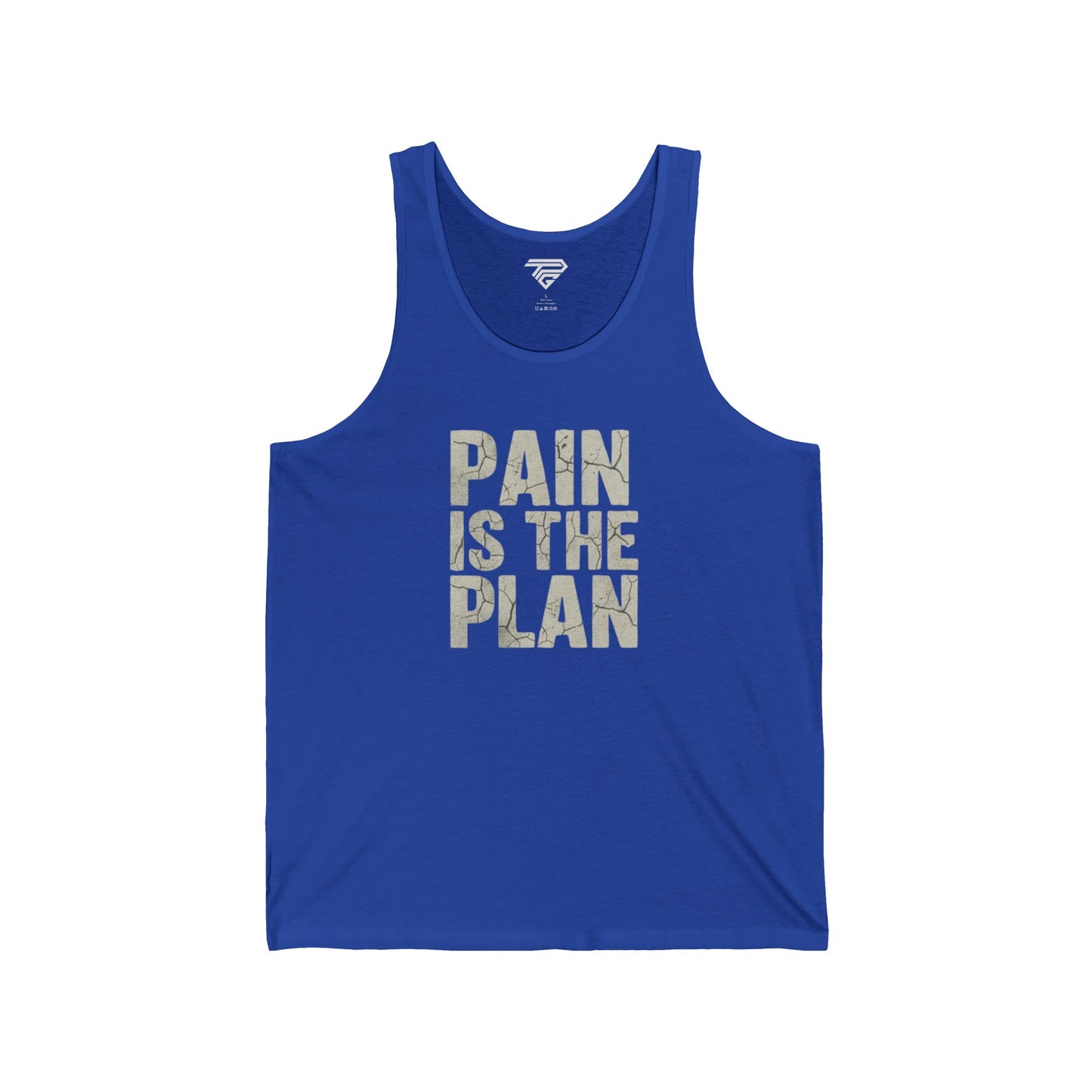 Pain Is The Plan Tank Top — Motivational Fitness Workout Jersey Tank