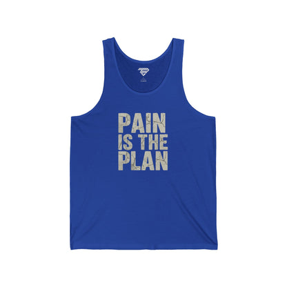 Pain Is The Plan Tank Top — Motivational Fitness Workout Jersey Tank