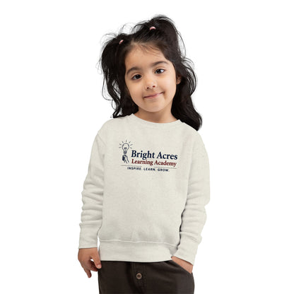 Bright Acres Learning Academy Toddler Sweatshirt — Inspire Learn Grow Logo Crew