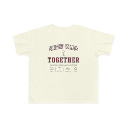 Bright Acres Bright Minds Together Toddler Tee — Natural, back