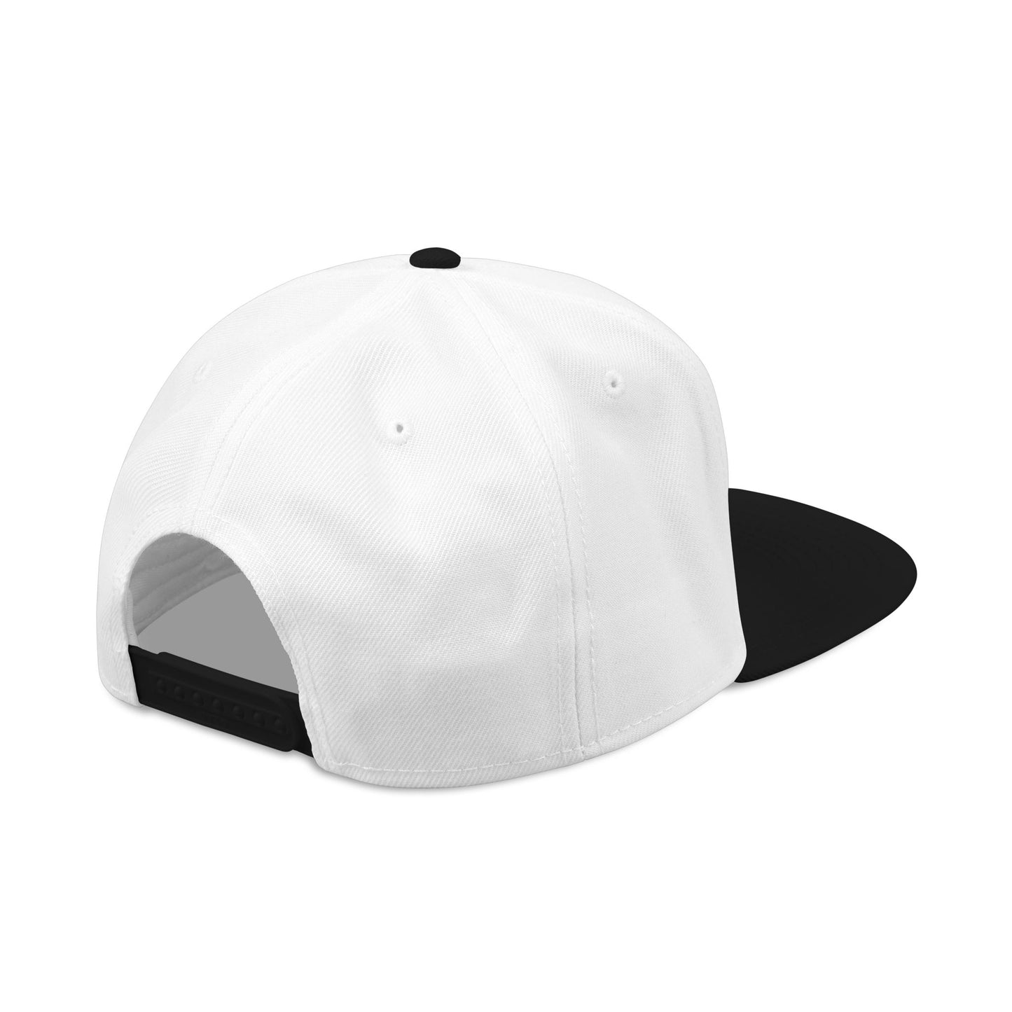 Embroidered Flat Bill Crown Snapback Hat