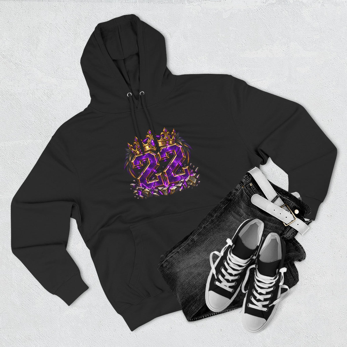 22nd Birthday Crown Graphic Hoodie