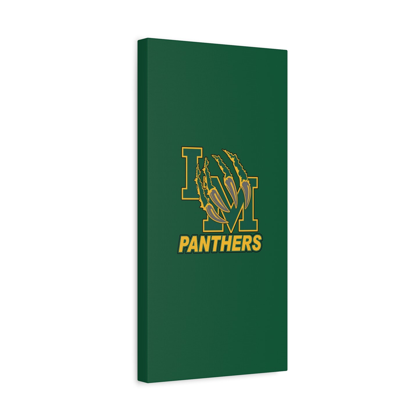 Panthers Logo Matte Stretched Canvas — Green & Gold Game Day Wall Art