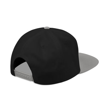 Embroidered Flat Bill Crown Snapback Hat
