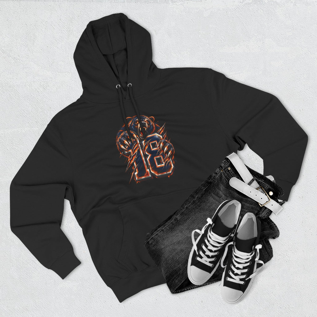 Iron Bear 18 Football Hoodie