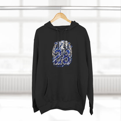 Blue Horseshoe 28 Football Hoodie