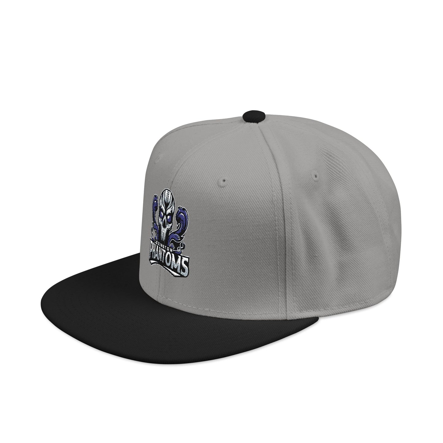 Embroidered Flat Bill Crown Snapback Hat