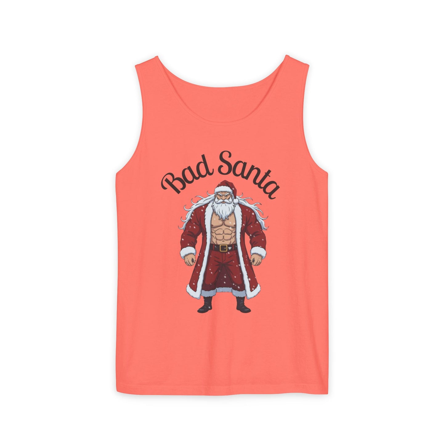 Bad Santa Workout Tank Top — Funny Christmas Gym Tank for Holiday Fitness