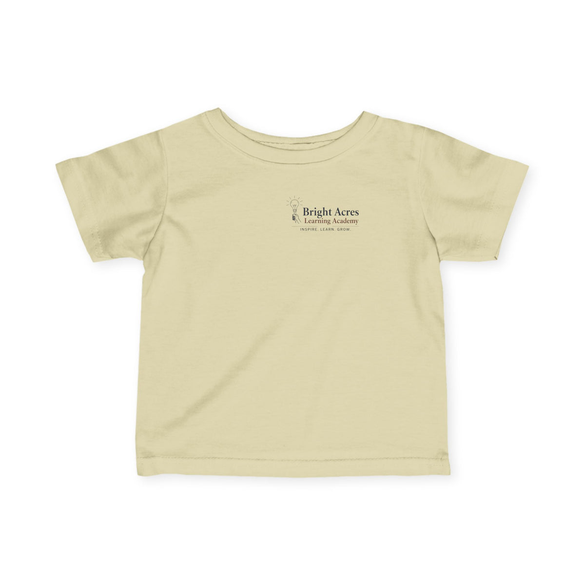 Bright Acres Bright Minds Together Infant Tee — Natural, front