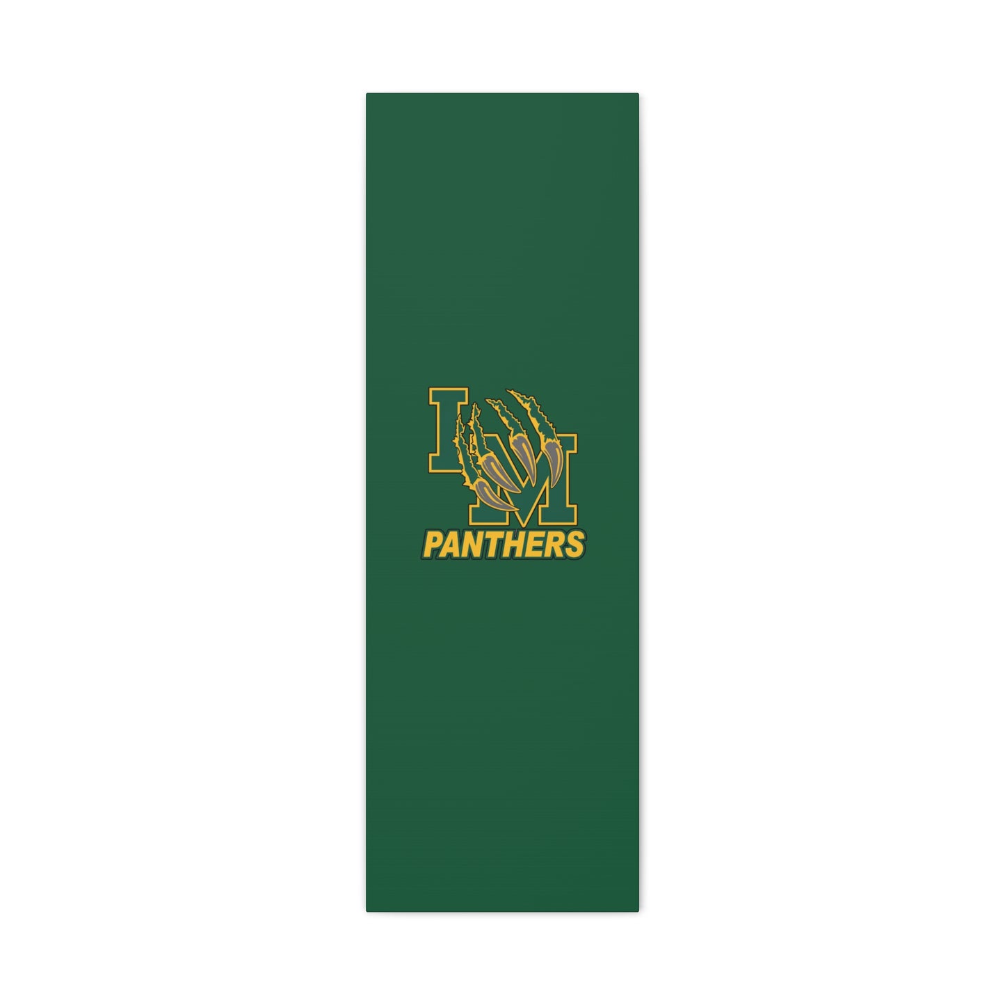 Panthers Logo Matte Stretched Canvas — Green & Gold Game Day Wall Art