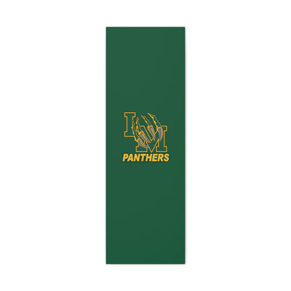 Panthers Logo Matte Stretched Canvas — Green & Gold Game Day Wall Art